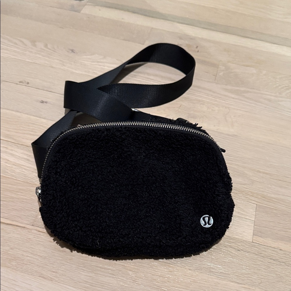 Black Sherpa Crossbody Bag